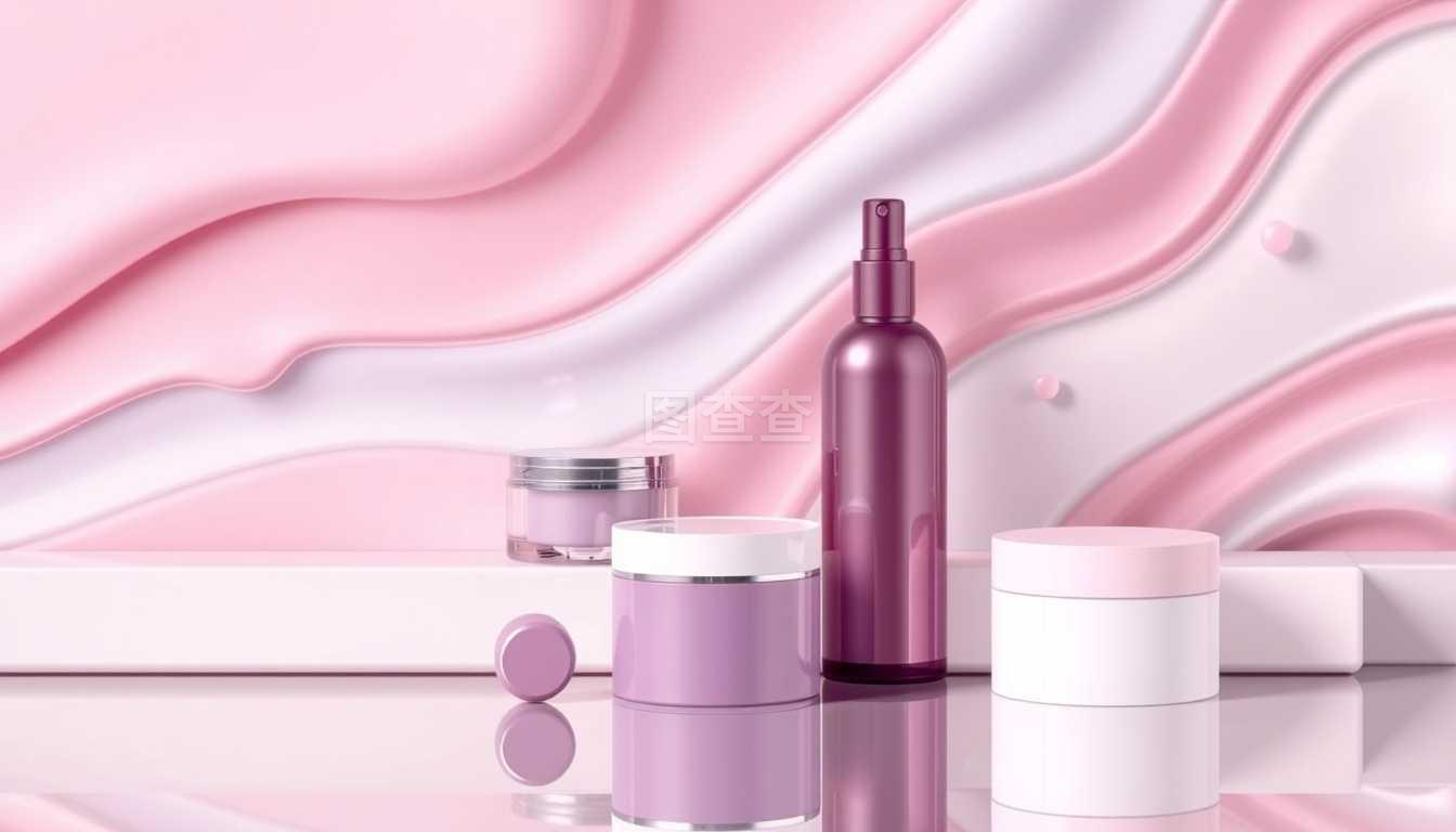 化妝品產(chǎn)品模板設(shè)計(jì) 3D寫實(shí)矢量圖示（EPS10格式）在廣告與雜志背景中的應(yīng)用